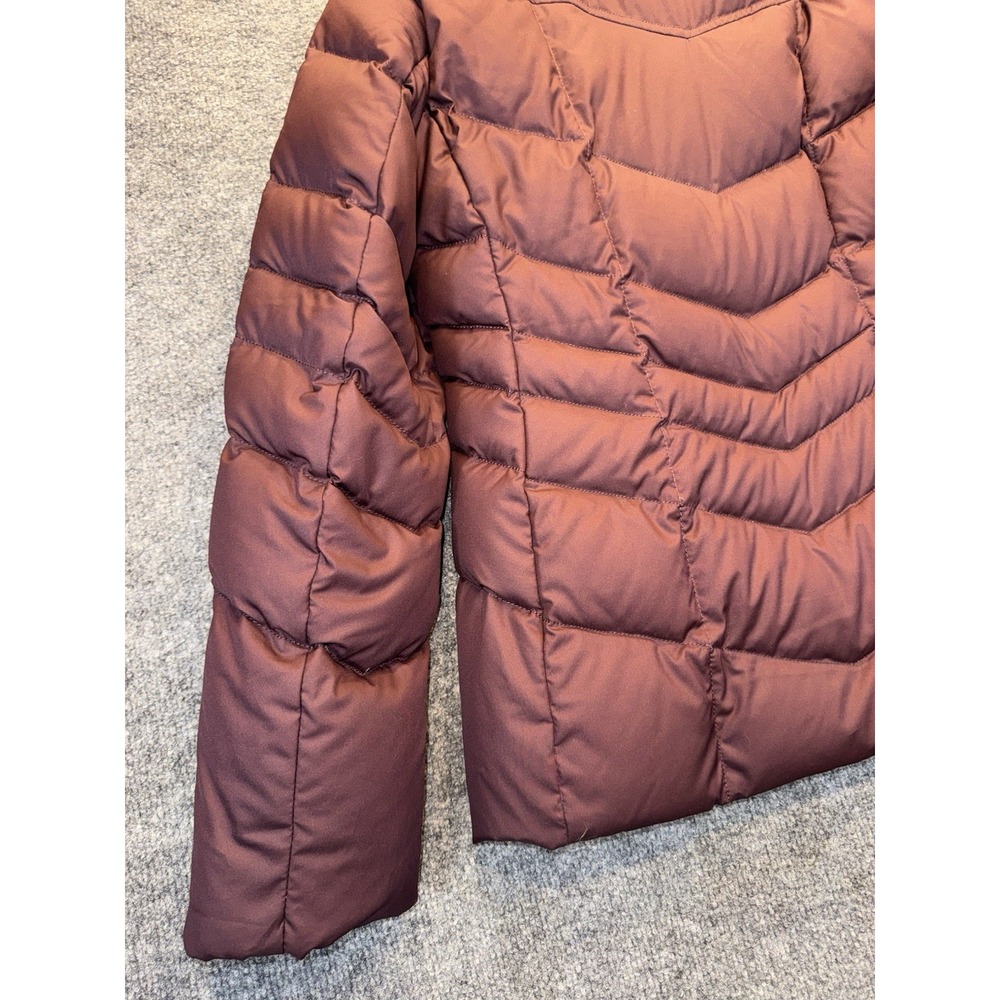 Lands' End Women's Hooded Puffer Jacket Burgundy Size Small 6-8 Winter Coat - Picture 7 of 14
